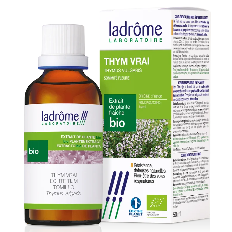 Tinctura bio de cimbru, 50 ml, Ladrome
