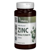 Bisglicinat de zinc, 60 capsule vegetale, Vitaking
