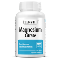 Magneziu citrat, 1200 mg, 90 capsule, Zenyth