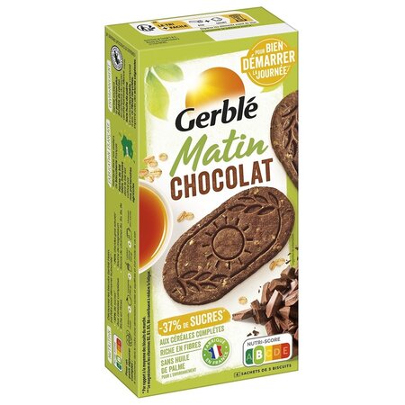 Biscuiti cu ciocolata Matin, 200 g, Gerble
