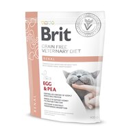 Hrana uscata cu ou si mazare pentru pisici Renal, 400 g, Brit