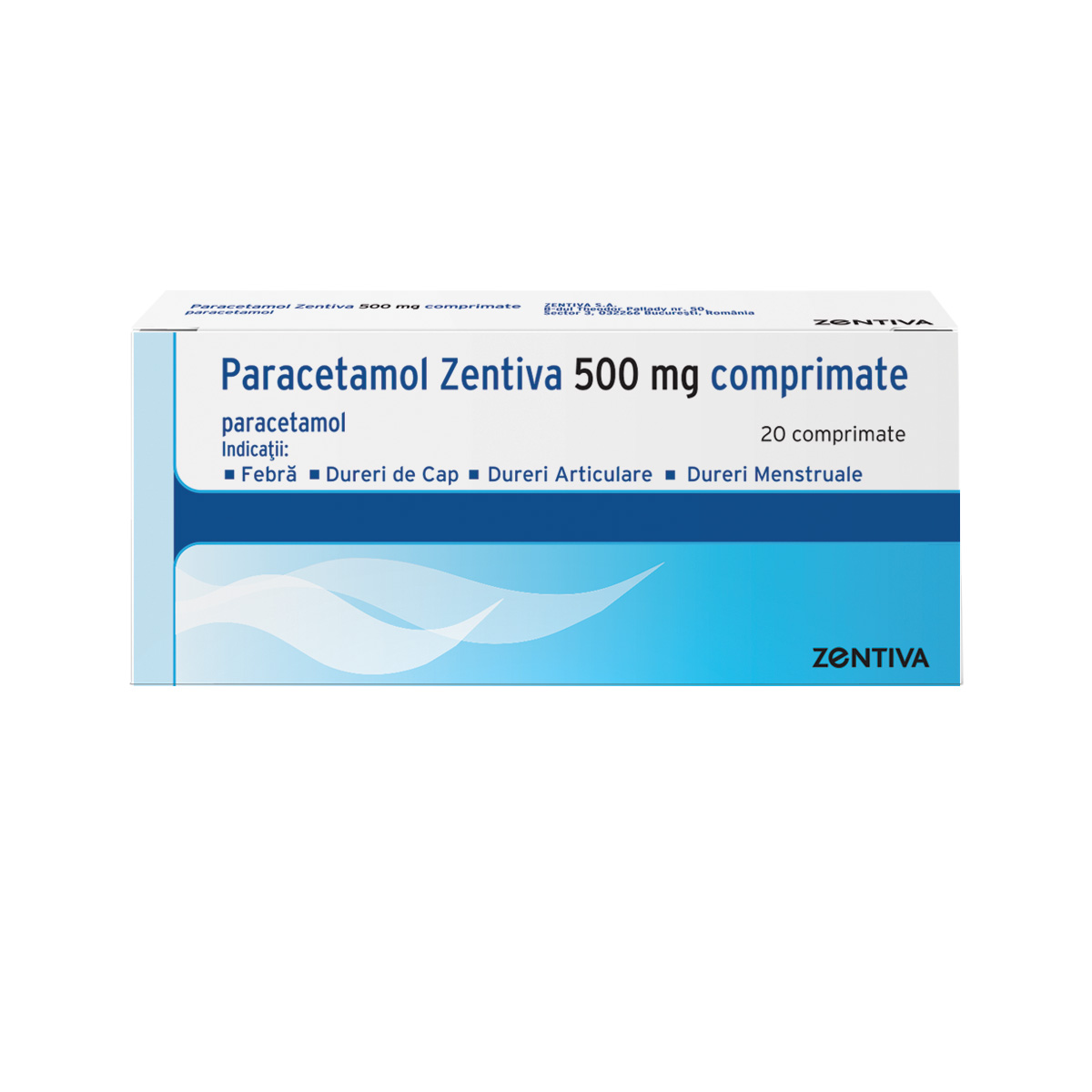 Paracetamol, 500 mg, 20 comprimate, Zentiva