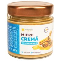 Miere crema cu scortisoara, 280 g, Apisrom