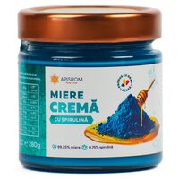 Miere crema cu spirulina albastra, 280 g, Apisrom