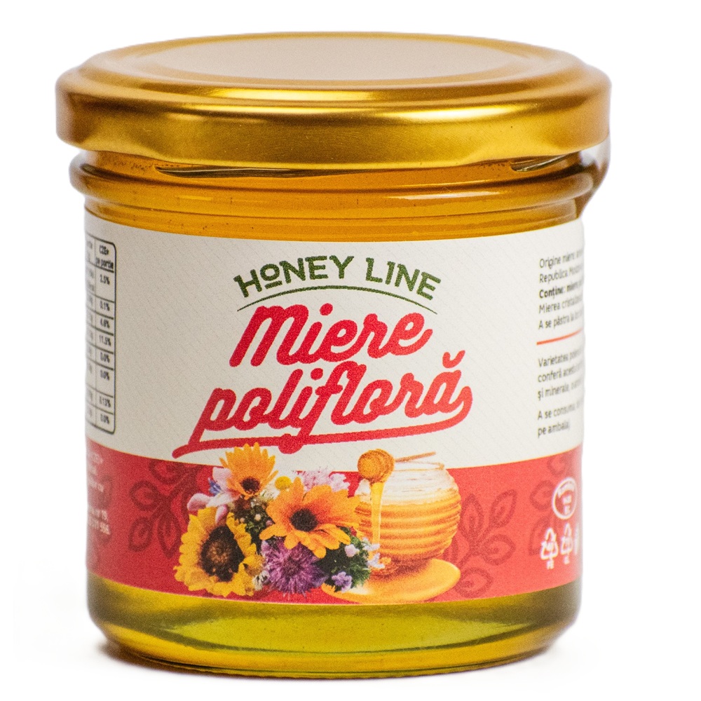 Miere poliflora Honey Line, 200 g, Apisrom