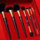 Set profesional de pensule makeup, Red Velvet, 7 pensule, Cucuta Beauty 752615