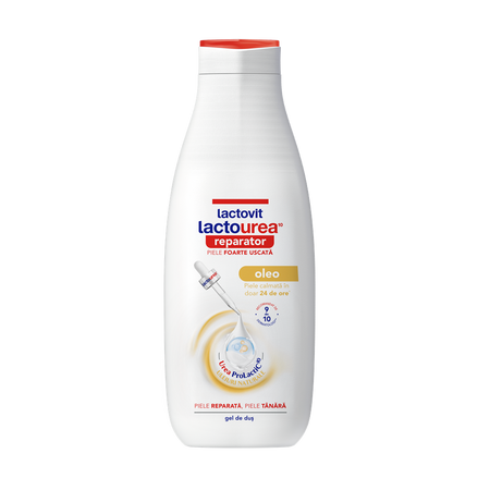 Gel de dus reparator Lactourea oleo, 600 ml, Lactovit