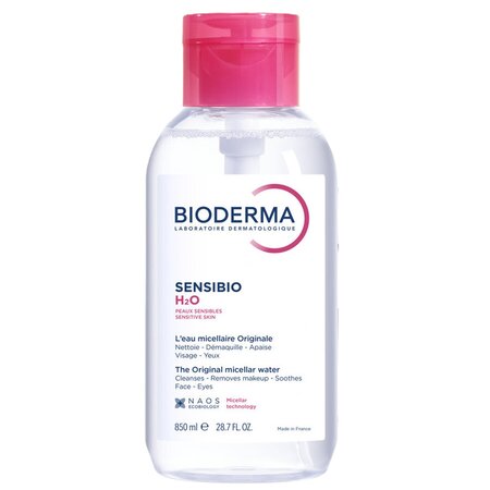 Apa micelara cu pompa Sensibio H2O, 850 ml, Bioderma