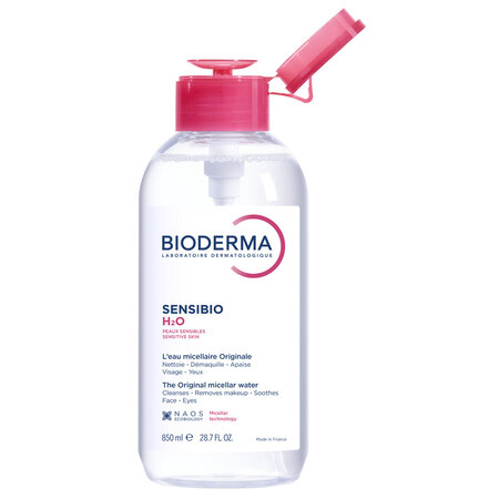 Solutie micelara cu pompa Sensibio H2O, 850 ml, Bioderma 714103