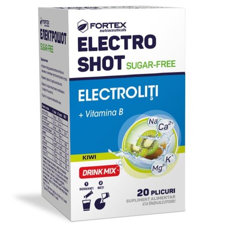Electroliti Electro Shot, 20 plicuri, Fortex Nutraceuticals