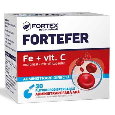 Fortefer, 30 plicuri orodispersabile, Fortex Nutraceuticals