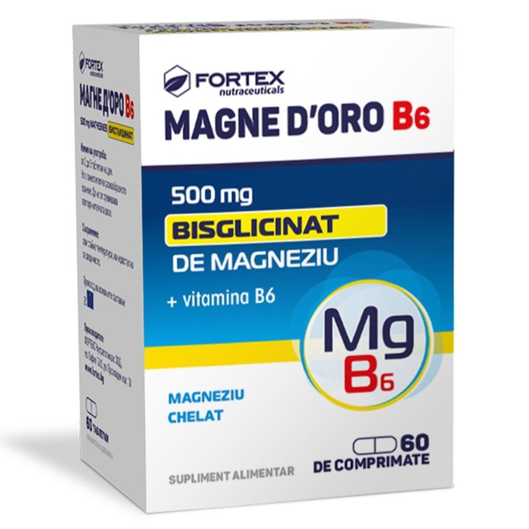 Magne D'oro B6, 60 comprimate, Fortex Nutraceuticals