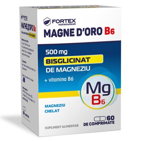 Magne D'oro B6, 60 comprimate, Fortex Nutraceuticals