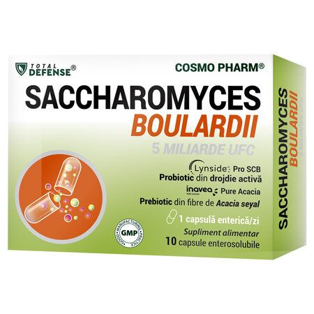 Saccharomyces boulardii, 10 capsule enterosolubile, Cosmo Pharm