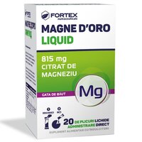 Magne D'oro Liquid, 20 plicuri lichide, Fortex Nutraceuticals