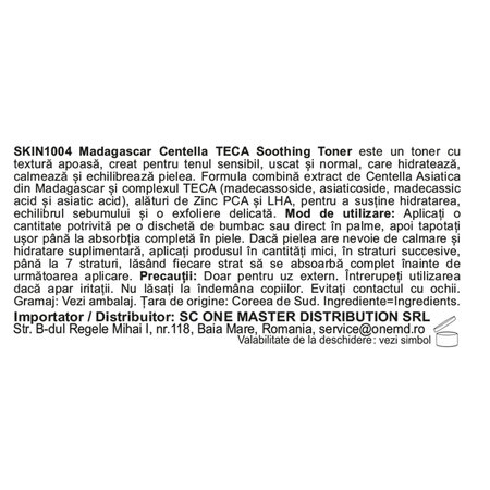 Toner de fata calmant Madagascar Centella Teca Soothing, 210 ml, Skin1004 753608