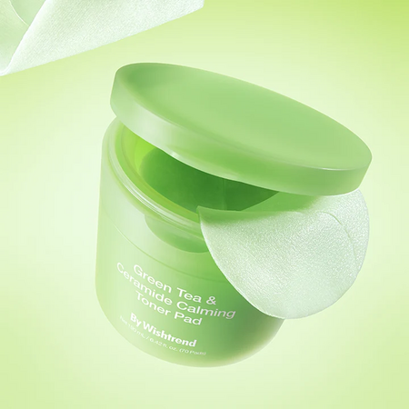 Dischete tonice, Green Tea and Ceramide Calming Toner Pad, 70 bucati, By Wishtrend 753711