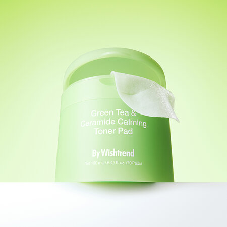 Dischete tonice, Green Tea and Ceramide Calming Toner Pad, 70 bucati, By Wishtrend 753713