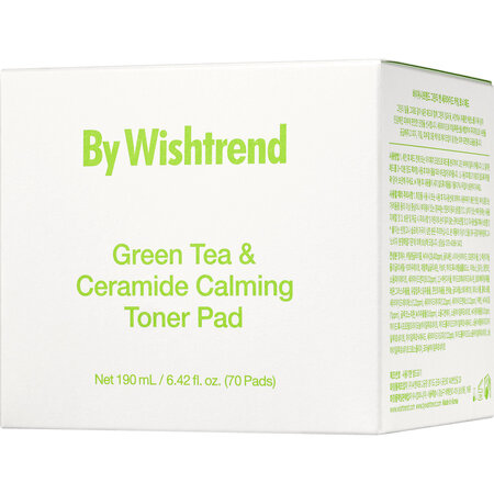 Dischete tonice, Green Tea and Ceramide Calming Toner Pad, 70 bucati, By Wishtrend 753714