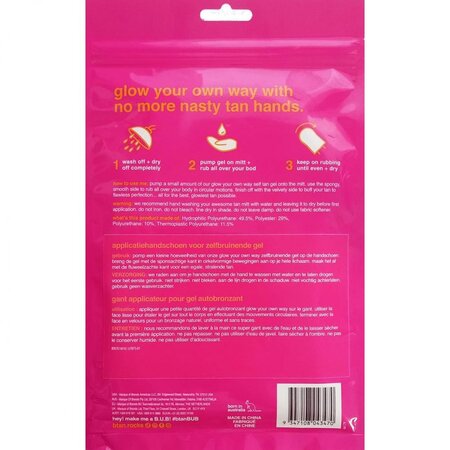 Manusa dubla pentru aplicarea gelurilor autobronzante, Glow Your Own Way, 1 bucata, B.tan 753814