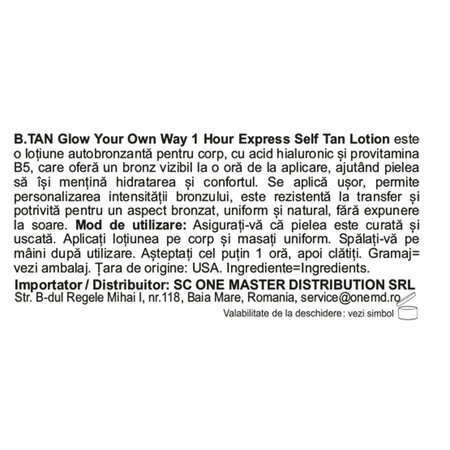 Lotiune autobronzanta, Glow Your Own Way, 236 ml, B.tan 753884