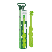 Periuta de dinti pentru bebelusi 0-2 ani Premium Soft, culoare Verde, 1 bucata, Nordics