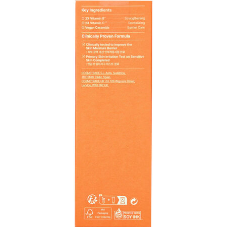 Crema de fata hidratanta, Vita B+C Vitamin Toning Barrier Cream, 60 g, Klairs 754106
