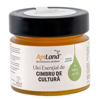 Miere de tei cu ulei esential de cimbru, 250 g, Apiland