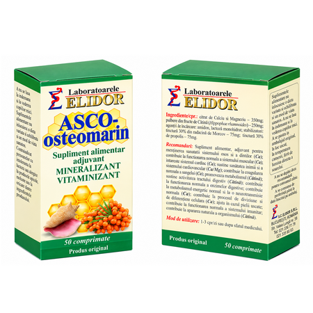 Asco-Osteomarin, 50 comprimate, Elidor 754457