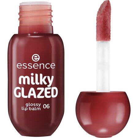 Balsam de buze Nuanta 06 Cherry on Top Milky Glazed Glossy Lip Balm, 4 ml, Essence 754579