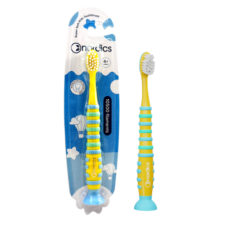 Periuta de dinti pentru copii 4+ ani Rocket 10500 Super Soft, culoare galben-albastru, 1 bucata, Nordics