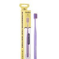 Periuta de dinti pentru aparat dentar si retainere Premium Ortho 6580 Soft, culoare mov, 1 bucata, Nordics