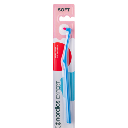 Periuta de dinti pentru curatare de precizie Expert Single Tuft Soft, culoare albastru, 1 bucata, Nordics