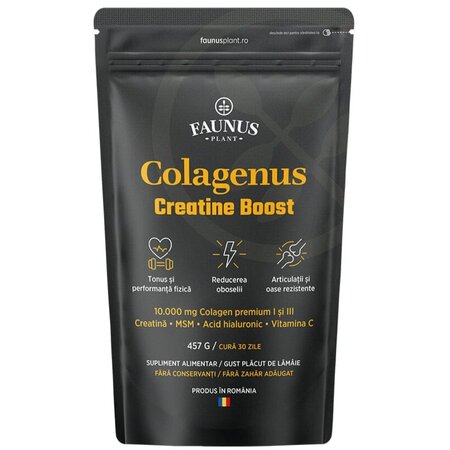Colagen cu creatina Creatine Boost Colagenus, 457 g, Faunus Plant