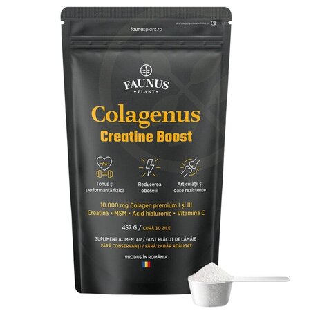 Colagen cu creatina Creatine Boost Colagenus, 457 g, Faunus Plant 755106