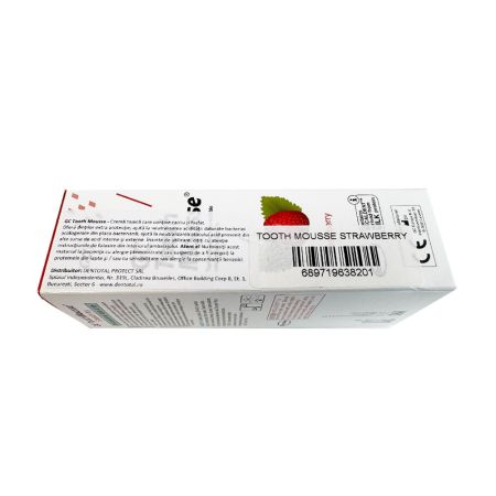 Crema topica remineralizanta pe baza de apa cu aroma de capsuni Tooth Mousse, 40 g, GC 654262