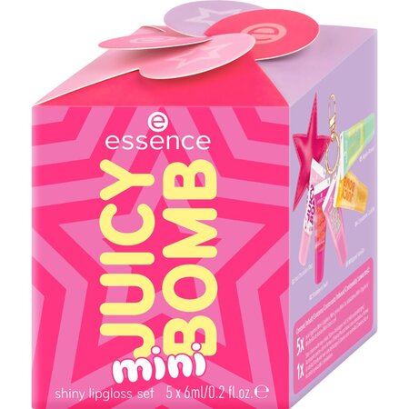 Set mini de luciu de buze 01 Holiday Happiness Jucy Bomb, 1 bucata, Essence 755189