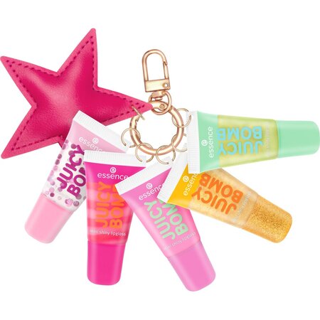 Set mini de luciu de buze 01 Holiday Happiness Jucy Bomb, 1 bucata, Essence 755196