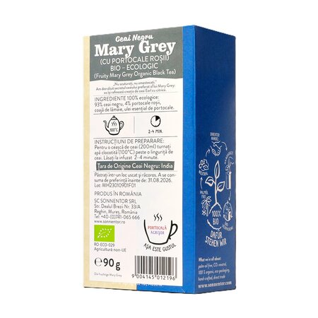 Ceai negru Bio Mary Grey, 90 g, Sonnentor 755208