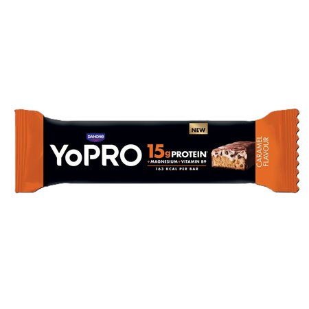 Baton proteic cu aroma de caramel, 45 g, Yopro