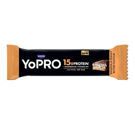Baton proteic cu aroma de cu banana si unt de arahide, 45 g, Yopro
