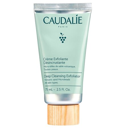 Exfoliant cu microgranule din nisip vulcanic pentru curatare profunda Vinoclean, 75 ml, Caudalie