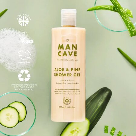 Gel de dus pentru barbati Aloe&Pin, 500 ml, Mancave 755783