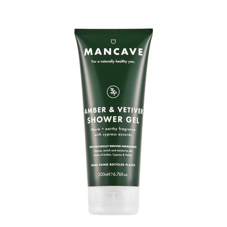 Gel de dus pentru barbati Amber&Vetiver, 200 ml, Mancave