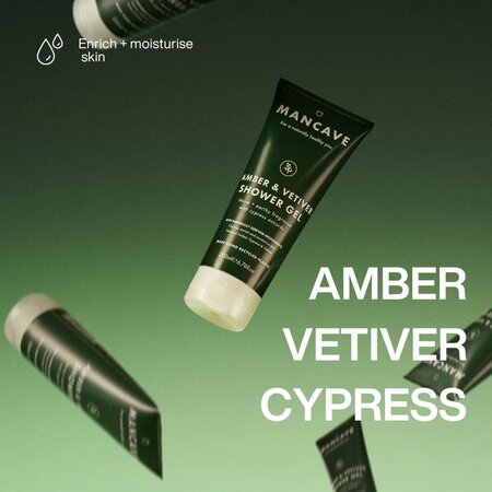 Gel de dus pentru barbati Amber&Vetiver, 200 ml, Mancave 755790