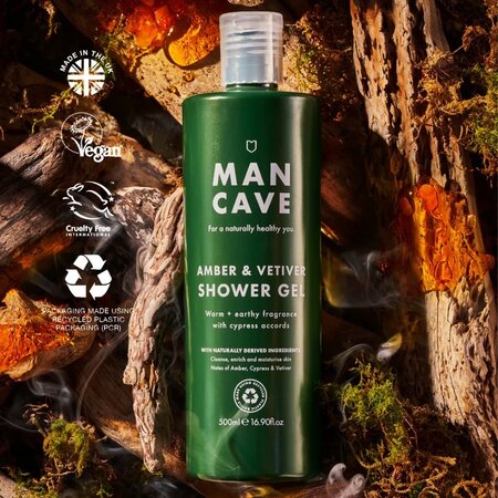 Gel de dus pentru barbati Amber&Vetiver, 500 ml, Mancave 755797