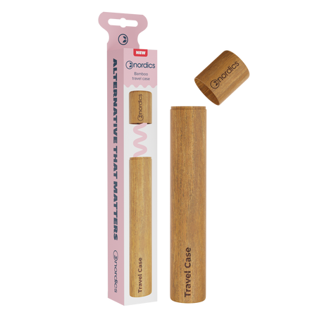 Toc de calatorie din bambus pentru periuta de dinti Bamboo Travel Case, 1 bucata, Nordics