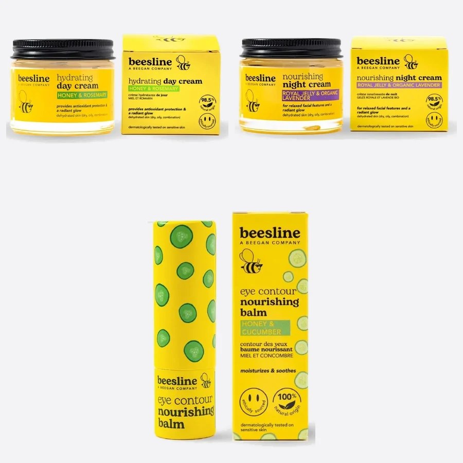 Rutina Beesline &mdash; cremă de zi, cremă de noapte, balsam contur ochi