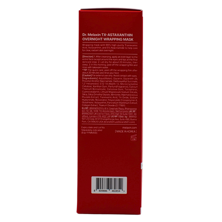 Masca de noapte pentru luminozitate TX-Astaxanthin, 80 ml, Dr. Melaxin 756206