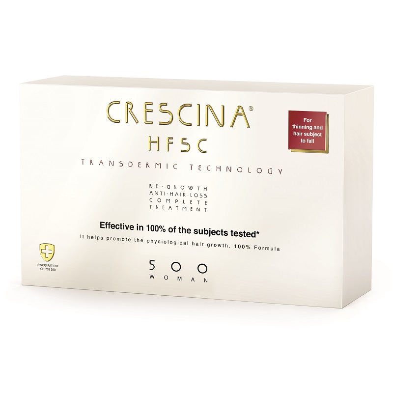 Tratament complet Crescina Transdermic HFSC 500 Woman, 10 fiole + 10 fiole, Labo